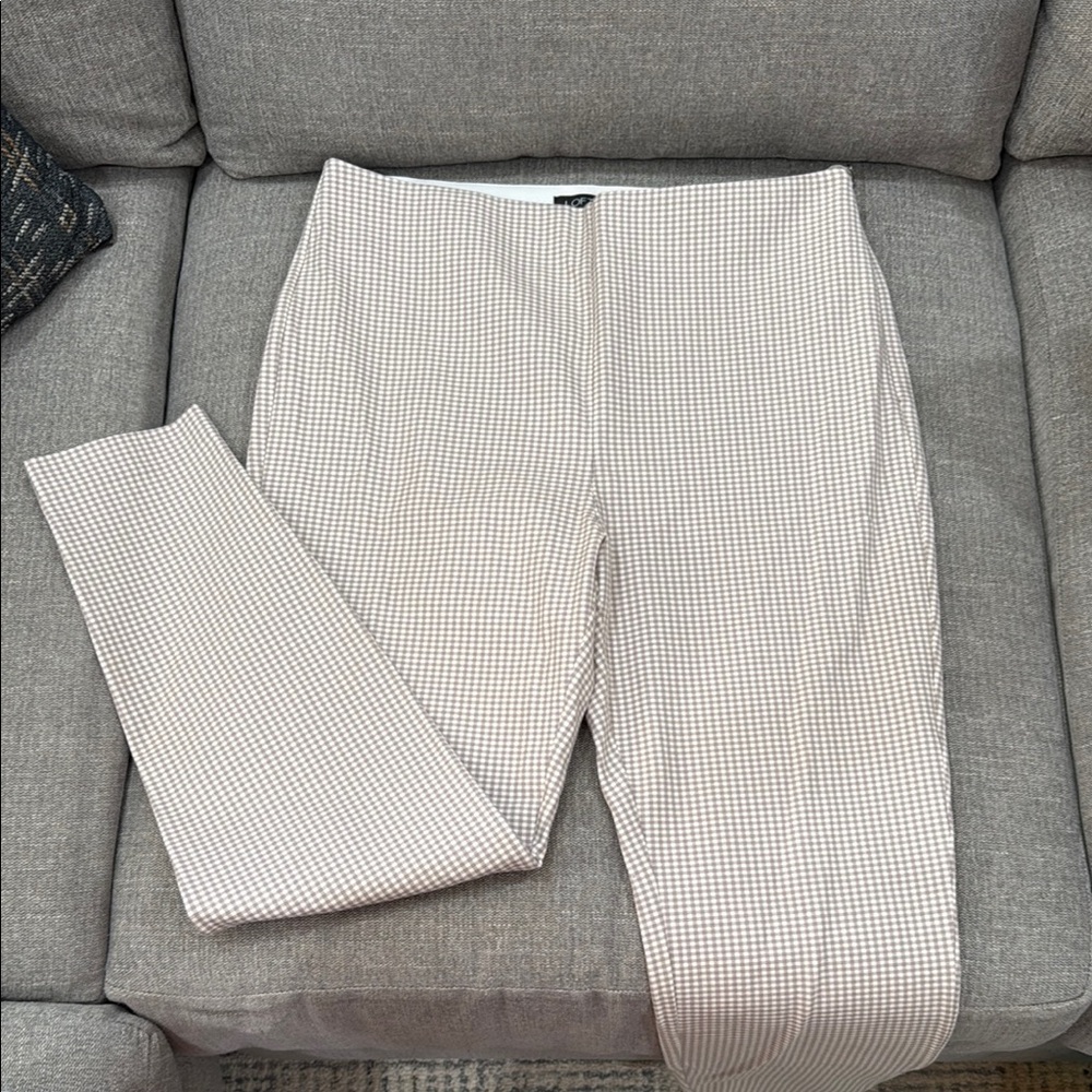 Women’s Checkered Pants - Tan
